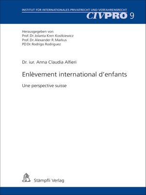 cover image of Enlèvement international d'enfants